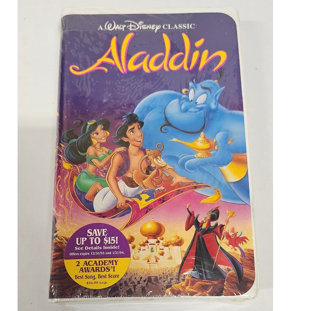 Disney Aladdin VHS Black Diamond Classic Factory Sealed 1993 Walt Disney 1662